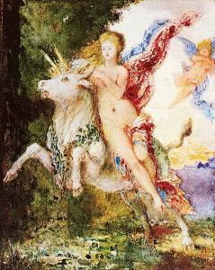 Pinm, XIX, Moreau, Gustave, Europa y el toro, 1869