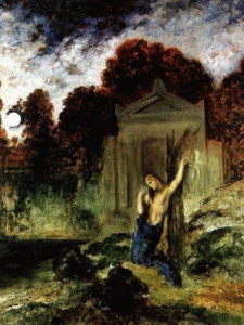 Pin, XIX, Moreau, Gustave, Orfeo en la tumba de Eurdice, 1890