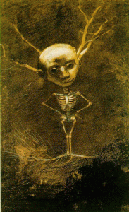 Pin, XIX, Redon, Odilon, Pintura de los Negros, Esprit of the forest, M. dOrsay, Pars, 1890