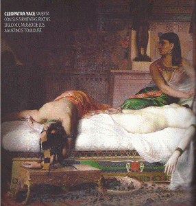 Pin, XIX, Rixens, Cleopatra yace muerta con sus sirvientas, M. de los Agustinos, Francia