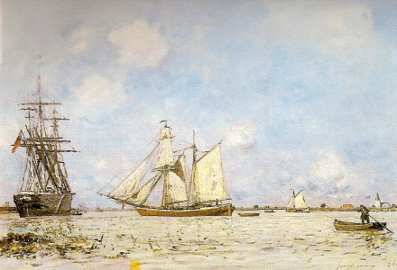 Pin, XIX, Jongkind, Hohann Barthold, El Mosa en Maasluis, Muse des Beaux Arts, El Havre, 1886
