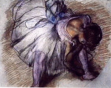 Pin, XIX, Degas, Edgar, Bailarina ajustndose la zapatilla