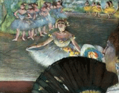 Pin, XIX, Degas, Edgar, Bailarinas, Danzarina con ramillee de flores