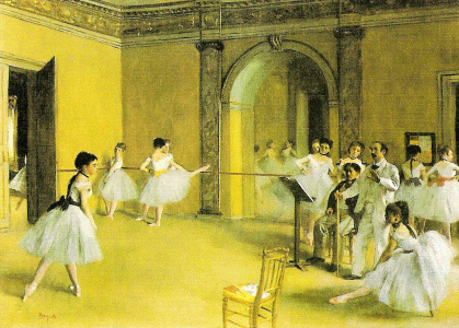 Pin, XIX, Degas, Edgar, Bilarinas, El foyer de danza en la opera, M. dOrsay, Pars, 1872