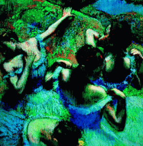 Pin, XIX, Degas, Edgar, Bailarinas en azul, M. Pouskin, Mosc