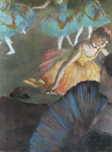 Pin, XIX, Degas,Edgar, Bailarinas y mujer con abanico, 1885