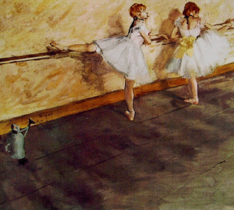 Pin, XIX, Degas, Edgar, Duo de bailarinas alla barra, Metropolitan Museum, N. York, 1874