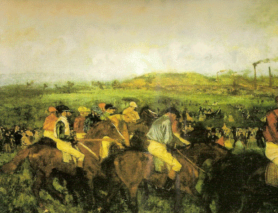 Pin, XIX, Degas, Edgar, Carrera en el hipdromo antes de la salida, M. dOrsay, Pars