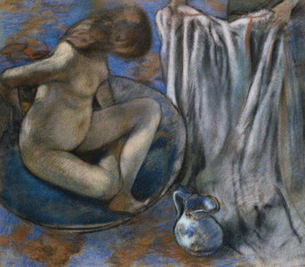 Pin, XIX, Degas, Edgar, Mujer sentada en el barreo, 1884