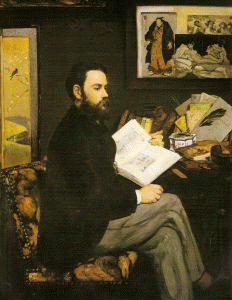 Pin, XIX, Manet, Edouard, Retrato de Zola, M. dOrsay, Pars, 1868