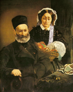 Pin, XIX, Manet, Edourd, Retrato del seor Auguste Manet y seora, M. dOrsay, Pars, 1860 