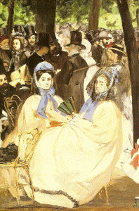 Pin, XIX, Manet, Edouard, Msica en las Tulleras, detalle, National Gallery, London, 1862