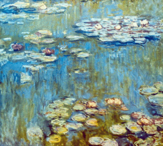 Pin, XIX, Monet, Claude, Estanque con ninfas, M. Louvre, Pars, finales del siglo