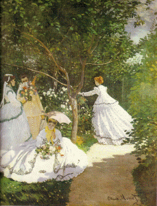 Pin, XIX, Monet, Claude, Mujeres en el jardn, M. dOrsay, Pars, 1866-1867