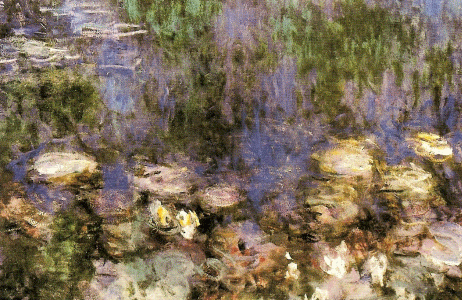 Pin, XIX, Monet. Claude, Ninfeas refleos verdes, Muse de Orangerie del Tulleries, Pars, finales del siglo