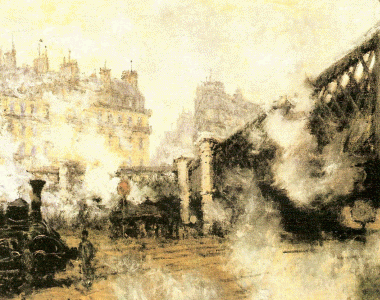 Pin, XIX, Monet, Claude, Pont de lEurpe, Estacin de San Lzaro, Muse Marmottan, Pars, 1877