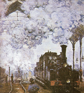 Pin, XIX, Monet, Claude, Estacin de San Lzaro, M. Louvre, Pars