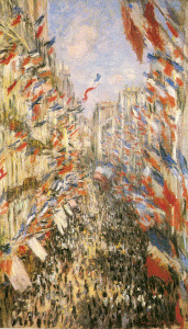 Pin, XIX, Monet, Claude, La calle Montorgueil, Fiesta del 30 de junio, M. dOrsay, Pars, 1878