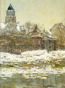 Pin, XIX, Monet, Claude, La iglesia de Vetheuil, M. dOrsay, Pars, 1879