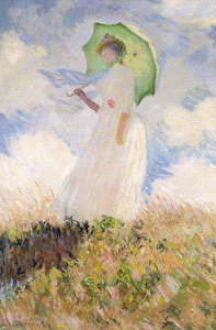 Pin, XIX, Monet, Claude, Mujer con sombrilla mirando a la izquierda, M. dOrsay, Pars, 1886