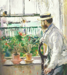 Pin, XIX, Morisot, Berthe, Eugene Manet en la isla  de Wright, M. Marmottan Monet, Pars