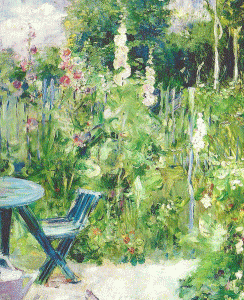 Pin, XIX, Morisot, Berthe, Malvarrosas, M. Marmottan Monet, 1884