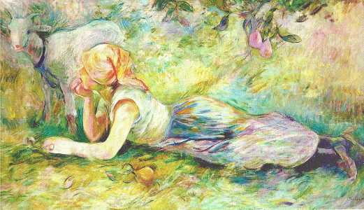 Pin, XIX, Morisot, Berthe, Pastora tumbada, 1891