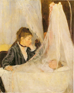 Pin, XIX, Morisot, Berthe, La cuna, M. Orsay, Pars, 1872
