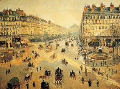 Pin, XIX, Pissarro, Camille, Avenida de la Opera, Pars, 1872