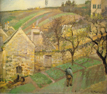 Pin, Pissarro, Camille, Cerro de la ermita Pontoise, M. dOrsay, Pars, 1890-1893