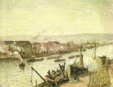 Pin, XIX, Pissarro, Camille, El puerto de Rouen Saint Server, M. dOrsay, Pars, 1896