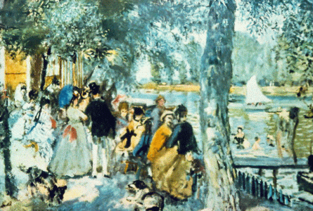 Pin, XIX, Renoir, Auguste, La Grenouillre, M. Hermitage, S. Petersburgo, Rusia 1868