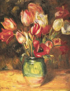 Pin,  XIX, Renoir, Augusto, Tulipanes en un florero