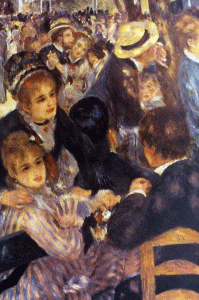 Pin, XIX, Renoir, Auguste, Baile de El Moulin de la Galette, detalle, M. dOrsay, Pars, 1876