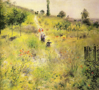 Pin, XIX, Renoir, Auguste, Camino en cuerta entre hierba alta, M dOrsay, Pars, 1875