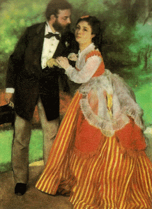 Pin, X IX, Renoir, Auguste, El matrimonio Sysley, Wallraf Museum, Colonia, Alemania, 1868