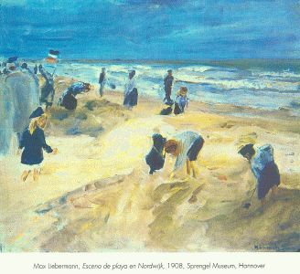 Pin, XX, Liebermann, Max, Escena de playa en Noedwijk, Pprengel Museum, Hannovwer, 1908
