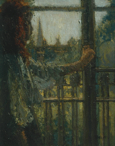Pin, XX,Sickert, Walter Richard, Muchacha mirando por la ventana, Pequea Raquel, 1907
