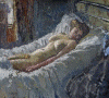Pin, XX, Sickert. Walter Richard, Morrintong Crescent nude, Fitzwilliam Museum, Cambridge, RU, 1907