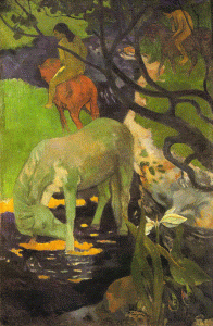 Pin, XIX, Gaugin, Paul, el caballo blanco, M. dOrsay, Pars, 1898