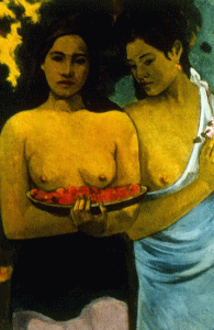 Pin, XIX, Gaugin, Paul, Los senos con flores rojas, Metropolitan Museum, N. York, finales del siglo