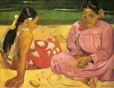 Pin, XIX, Gaugin, Paul, Mujeres de Tahit, o En la playa, M. dOrsay, Pars, 1981