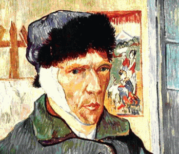 Pin, XIX, Gogh, Vicent van, Autorretrato sin oreja, 1888