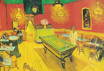 Pin, XIX, Gogh, Vicent van, Caf nocturno, Col. privada, 1888