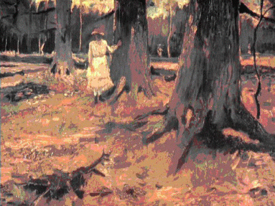 Pin, XIX, Gogh, Vicent van, Mujer en el bosque