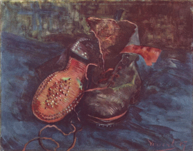 Pin, XIX, Gogh, Vicent van, Zapatos, Baltimore, Museum, USA, 1887