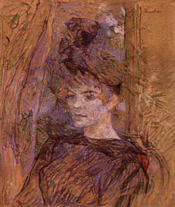Pin, XIX, Toulouse Lautrec, Enri, Retrato de Suzane Valadon, 1886-1887