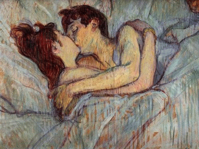 Pin, XIX, Toulouse-Lautrec, Beso en la cama, 1892