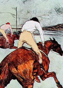 Pin, XIX, Toulouse Lautrec, Enri, Carrera a galope