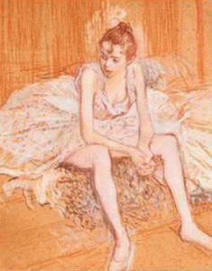 Pin, XIX, Toulouse Lautrec, Enri, Danzarina sentada